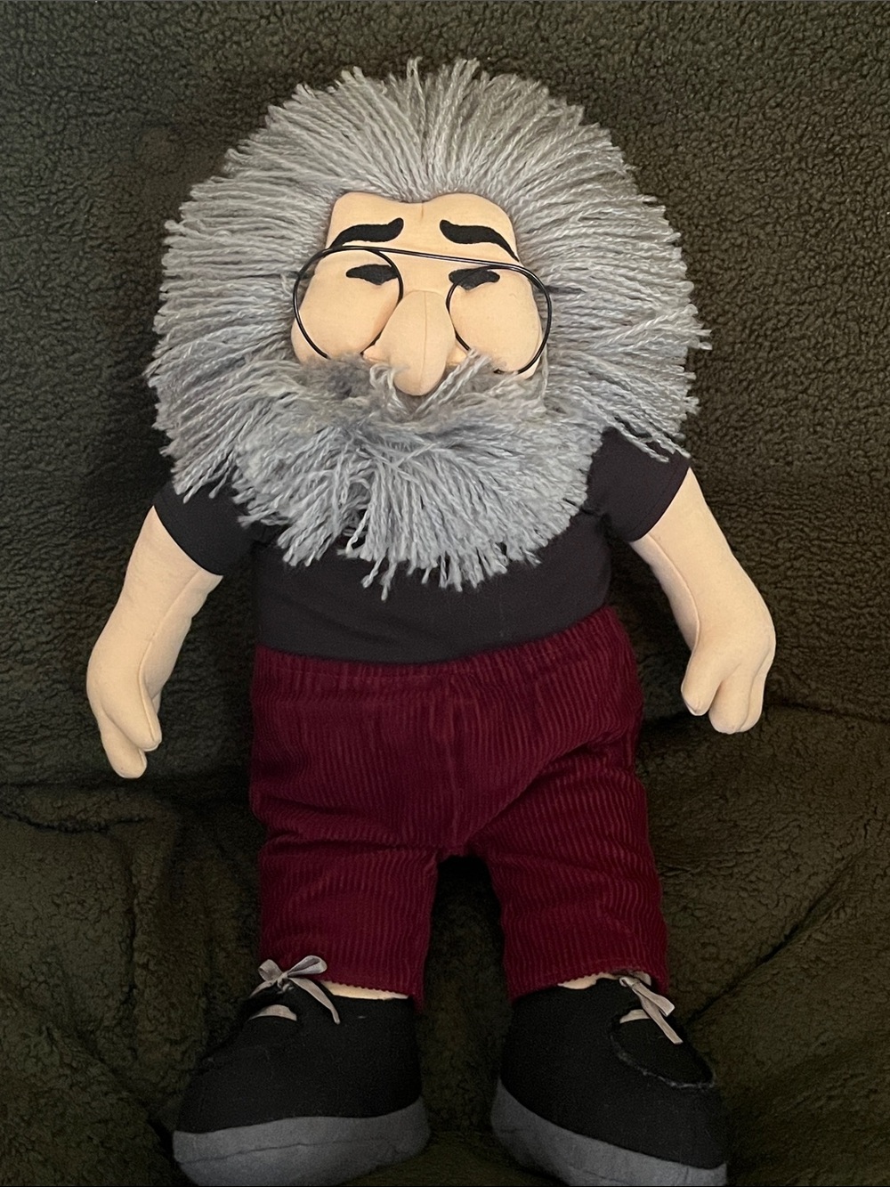 Vintage 1998 Grateful Dead JERRY GARCIA Plush Doll Blue Liquid GUND 20"